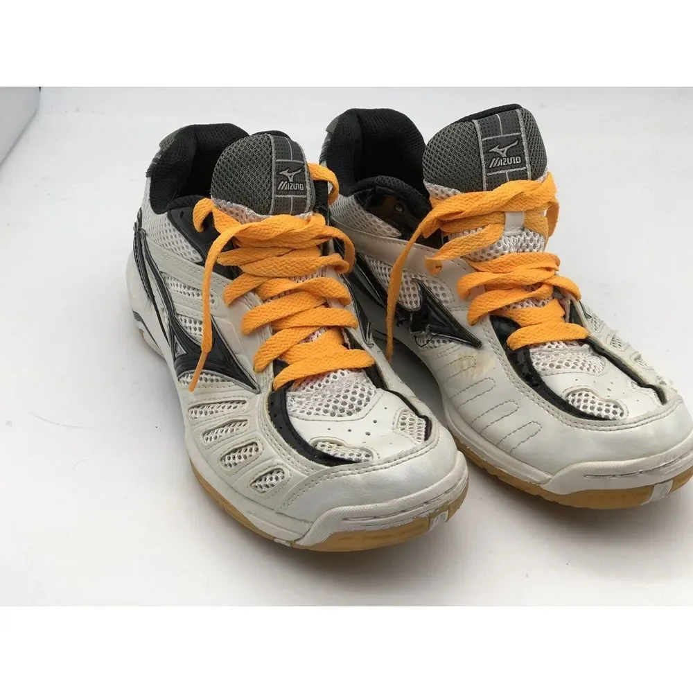 WOMENS MIZUNO WAVE RALLY 4 VOLLEYBALL SHOES SIZE 9 US 40 EU WHITE‎ BLACK